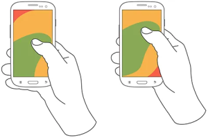 smartphone thumb finger position