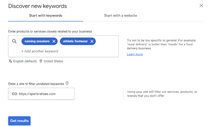 google-keywords-planner